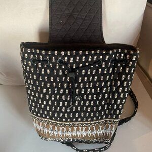 Vera Bradley Zebra Quilted Backpack Purse